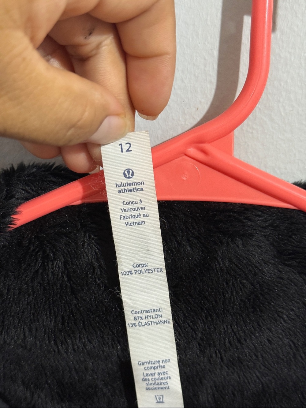 Lululemon Jacket Womens 12 Black Full Zip Fleece Lined Collar Running Athletic - Picture 10 of 12